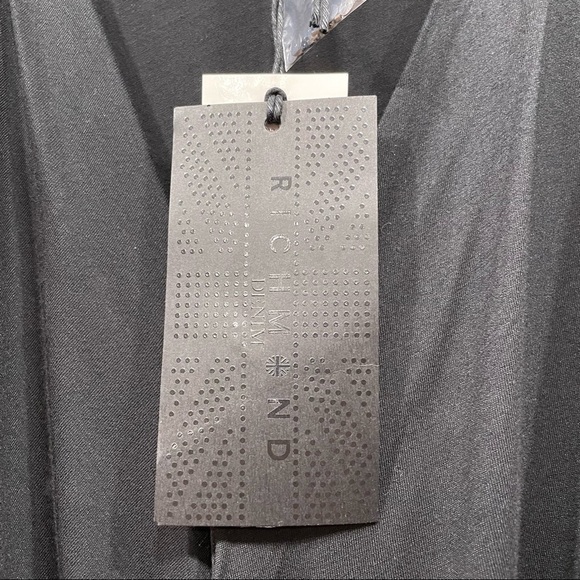 RICHMOND Denim asymmetrical black embellished dress size 12 NWT - Picture 4 of 8